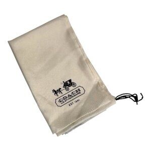 Coach Dust Bag Extra Large XL 19" x 23" Ivory Brown Logo Drawstrings
